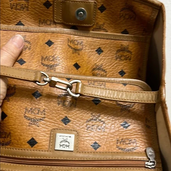 MCM Brown and Green Tote Bag - Picture 9 of 16